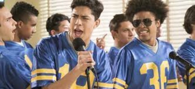 Niko Guardado in ABC's the Goldberg Character wearing Jersey with his friends